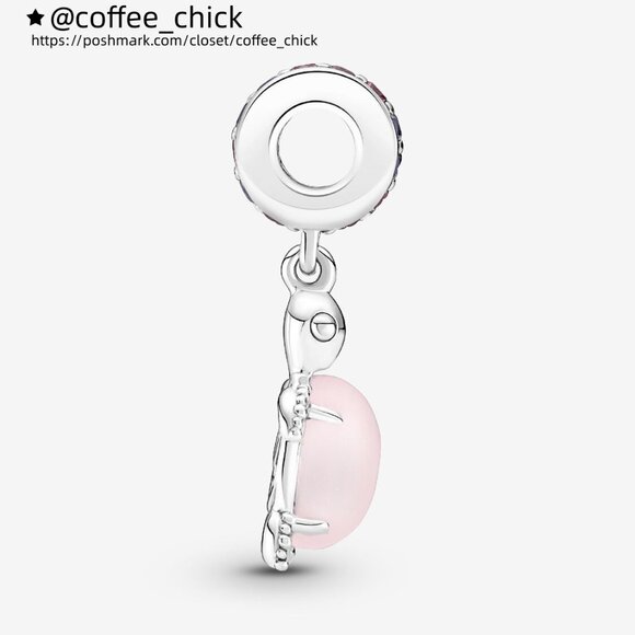 Pandora Murano Glass Pink Sea Turtle Dangle Charm - Picture 3 of 6